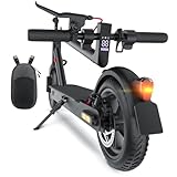 E Scooter mit Straßenzulassung, 10/8.5 Zoll Elektroroller 500W Peak, Max 40/30km Reichweite, Doppelbremse&Stoßdämpfung, APP-Verbindung, 3s Klappbar LED-Licht & Reflektoren E Roller für Erwachsene
