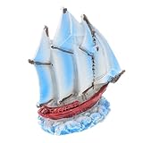 OUNONA Bootsverzierungen Mittelstücke Segelmodelle Kleines Boot Ornament Unsinkbar Kernstück Mini-segelboot Party Spielzeugboot Geburtstag Junggesellin Strand Küsten Nautisch Harz