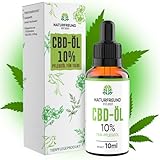 NATURFREUND® Premium CBD Öl 10% für Hunde & Katzen TIERÄRZTLICH GEPRÜFT mit 1000mg Cannabidiol - CBD Tropfen Naturrein Hanföl Cannabisöl Hanftropfen Hanf CBD-Oil - Made in Germany & Zertifiziert 10ml