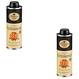 Château de l’huile Kürbiskernöl 250ml Dose, 2er Pack - Kaltgepresst - In UV-lichtgeschützter Dose für optimale Frische - Nussiges Aroma, Ideal für Salate, Dressings, und Gemüse