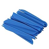 PARMI Pfeile Vanes 4 Kunststoff Befiederung Fuer DIY Bogenschiessen Pfeile 50 Pack (Blau)