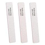 3 Stk. rosa rechteckige waschbare Nagelfeilen, professionelle beidseitige Schmirgelbrett, für die Bearbeitung natürlicher Nägel und Kunstnägel.