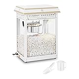 Royal Catering RCPS-WG1 Retro Popcornmaschine Popcornmaker Popcornautomat 1600 W 5 kg/h golden & weiß