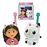 Lexibook, Gabby's Dollhouse, 3D-Walkie-Talkies, Reichweite 500m, 2 Kommunikationskanäle, Gürtelclip, Rosa/Grün, TW18GDH