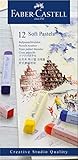 FABER-CASTELL 128312 - Creative Studio Softpastellkreide, 12 Farben sortiert im Kartonetui