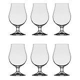 Stölzle Lausitz Berlin Biergläser 6er Set 390 ml – Elegantes Bierglas ideal für Pils & andere Biere – Stilvolle Bierschwenker aus hochwertigem Kristallglas – Spülmaschinengeeignet & Made in Germany