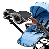 Nuangoo Handwärmer Kinderwagen, wasser und winddichte warme Handschuhe mit Handytasche, Universalmodell, passend für die meisten Kinderwagengriffe, unverzichtbar, um im Winter warm zu bleiben