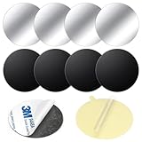Wukong 8 Stück Metallplatte 40mm Metallplättchen Selbstklebend, für Kfz Magnete Handyhalterung, Handy Metall Platte Selbstklebende Set Kompatibel mit Magnete Handy Halterung für Zubehör Handy