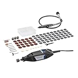 Dremel 3200 Multifunktionswerkzeug 130W, Mit 1 Aufsatz mit biegsamer Welle, 90 Zubehörteile, variable Drehzahl 10.000-35.000 U/min zum Schneiden, Schnitzen, Schleifen, Polieren, Fräsen, Gravieren