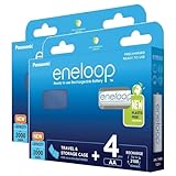 Eneloop 2 x 4 wiederaufladbare Ni-MH Mignon AA 2000 mAh + Aufbewahrungsbox