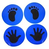 TOGEVAL 2 Paare Fußball Trainingsmarker Bodenpolster für Fußballtraining Farbige Trainingsscheiben für und Trainer zur Verbesserung von Fußballfähigkeiten