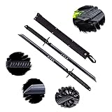 Katana Schwert Scharf zum Training 68 cm - 2 x Samurai Schwerter Scharf Echt für Erwachsene - Ninja Katana Metall Set - 18 Jahre Erforderlich HK-6183 - Edelstahl 3Cr13g