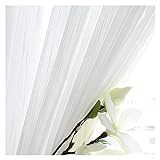 White Sheer Curtains Home Decor Embroidered Tüll Fabric Nordic Style Black Leaves Kitchen Curtain Home Textiles Modern Simple Light Luxury High End (Color : Hook Size : W300 x H250 cm) (Hook W100 x H