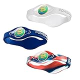 Power Balance – das Original echte Performance-Armband, Silikon-Gummi-Armbänder Armbänder Sportarmband für Männer und Frauen, Power-3er-Pack Armreifen, sicher, wasserdicht, Größe M+L