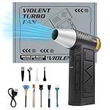 Elektrische Staubgebläse,100000 RPM 3-Gang Einstellbare Air Duster Druckluftspray Tastatur Reinigungsset,Auto Zubehör Druckluft Kompressor für PC, Elektronik, Sofa, Auto