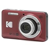 KODAK Pixpro FZ55-16 Megapixel Digitalkamera, 5X optischer Zoom, 2.7 LCD, optischer Bildstabilisator, 720p Full HD-Video, Lithium-Ionen - Rot