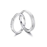 LOLIAS Paar Ringe 925 Sterling Silber Ring Trauringe Paar Ringe Damen Herren Ehering Hochzeitsringe Ring Jahrestag Versprechen Verlobungsring Ring Braut Sets Boxed Verstellbarer