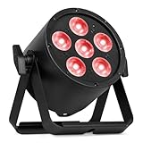 BeamZ Professional BAC320 LED PAR Strahler – 6x 8 Watt LED Par Scheinwerfer, DMX Licht, Strobe-Effekt, Bühnenbeleuchtung mit Soundsteuerung für Party, Bühne & DJ, Effektstrahler & Party Licht