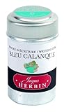 Jacques Herbin 20114T Packung mit 6 Tintenpatronen (geeignet für Federhalter und Tintenroller, universales Format) 1 Pack türkis