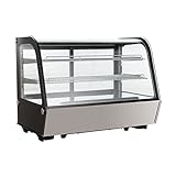 GastroHero Kühlvitrine ECO 160 Liter, 880 mm, mit LED-Beleuchtung und 2 Ablagen Gastronomiebedarf
