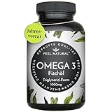 Omega 3 Kapseln - 365 Stück - 1000mg Fischöl je Kapsel mit EPA & DHA - Essentielle Omega 3 Fettsäuren im Jahresvorrat - Omega 3 Kapseln hochdosiert aus nachhaltigem Fischfang, ohne unnötige Zusätze