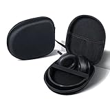 Over Ear kopfhörer Tasche | Headset Hartschalen Aufbewahrung Ohrhörer Schutztasche Case, 21 x 19 x 6cm (Schwarz)