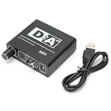 Denash Digital Bis Analoger -Konverter mit Volumensteuerung für HDTV, Koaxial Bis Zum - Konverter für TV Box, Aluminiumlegiermaterial