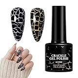 Crackle Gel, UV Gel ais – Crackle Nagellack mit hohem Pigment | Sammeln von Zubehör für Damen für Wohnzimmer, Zuhause, Urlaub, Ball, Dating