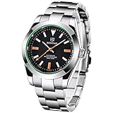 BENYAR Men's Mechanical Watches Automatic Mens Watches Watch Men Military Wristwatch Waterproof 100M,St6 Movement (5176 Schwarz)
