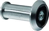 ABUS Türspion 2200 mit kratzfester 180-Grad Weitwinkel-Glaslinse - für Türstärken von 35 bis 53 mm - bringt Sicherheit an Wohnungstür und Haustür - aus Messing gefertigt, Farbe Silber