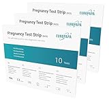 EUROPAPA® Healthcare 30 Stück ultraempfindlicher Schwangerschaftstest - Schwangerschaftstest Frühtest - Pregnancy Test - Frühschwangerschaftstest (30 Stück)