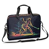 WowPrint Hockeyspieler-Sport-Laptop-Tasche, Laptop-Tasche, Computer-Handtasche, Aktentasche, Kuriertasche, Schulterriemen für 33-40,6 cm (13 - 16 Zoll), farbig, X-Large