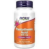 Now Foods, Pantothenic Acid (Pantothensäure), 500mg, 100 vegane Kapseln, Laborgeprüft, Vitamin B5, Hochdosiert, Glutenfrei, Sojafrei, Vegetarisch