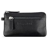 bugatti Primo Leder Schlüsseletui Groß – Schlüsseltasche Damen Herren, Schwarz