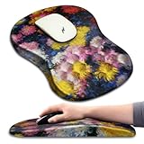 Hokafenle Ergonomisches Mauspad, Handgelenkstütze mit Massage-Design, Handgelenkauflage, Schmerzlinderung, Mauspad mit Memory-Schaum und rutschfester PU-Basis, Mauspads für kabellose Maus und