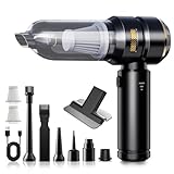 KITBEZN Handstaubsauger, 3-in-1 Handstaubsauger Akku, 18000PA Auto Staubsauger Stark mit Bürstenloser Motor, Nass und Trocken Mini Handstaubsauger Kabellos für Auto Haus Küche,6000mAh