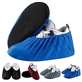 4 Paare Schuhüberzieher Mehrweg, Überzieher Schuhe Waschbar mit Rutschfester Sohle Überschuhe für Schuhe Für die Hausreinigung, Teppichschutz Für die meisten Erwachsenen,4 Farben