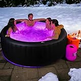 MSpa aufblasbarer Whirlpool 2024 Aurora NEU U-AU062 | Indoor Outdoor Pool | verbessert & effizienter | XXL 6 Pers. UVC | LED | 138 Düsen | bis 40°C | TÜV GS