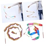 VINTORKY 4Stücke Farbige Rhythmische Gymnastikbänder Teiliges für Tanz und Streamers für Kreative Tanzarten und Gymnastikübungen