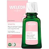 WELEDA Bio Mandel Sensitiv Gesichtsöl, intensives Naturkosmetik Bio Pflegeöl gegen unreine Haut, Hautirritationen und zur Make-up Entfernung, für Neurodermitiker geeignet (1 x 50 ml)