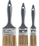 Flachpinsel Set 3-teilig – 30mm, 50mm, 70mm - für Lacke, Lasuren & Farben