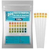 HIXO 100x pH Teststreifen für Urin & Speichel – pH-Wert messen 4,5–9,0 – pH Papier für Diät & Gesundheit – Säure Basen Balance Ermittlung