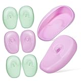 PACKOVE 4 Paare Ohrenschützer zum Färben von Haaren Haarfärbe-Ohrabdeckungen Muffen Ohrstöpsel für die Dusche Duschen Färberei haar kur gehöhrschutz Gehörschutz Ohrenabdeckungen Kieselgel