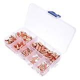 TOYZFRIENDY 250 Stück Teiliges Kupfer Aderendhülsen Isolierte Crimpkabelschuhe Für Elektrische Kabelverbindung Kfz steckverbinder Vielseitig Für Haushalt Auto Audiogeräte