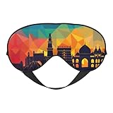 Schlafmaske mit Stadt-Design, bequeme Augen zum Schlafen, lichtblockierende Schlafmaske mit verstellbarem Riemen