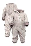 Fuchs & Kiwi Softshelloverall Baby mit Kapuze – Regenoverall mit Fleece gefüttert – Öko-Tex, Hautfreundlich – Handmade in Berlin – Softshellanzug Kinder – Frühling (Blümchen Sand, 86-92)