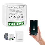 1 Stück Alexa Lichtschalter Smart Home, WLAN Smart Modul Lichtschalter, Sprachsteuerung/Timer, Mini Smart Home Lichtschalter Kompatibel Alexa, 1-Weg/2-Wege, Neutralleiter Erforderlich