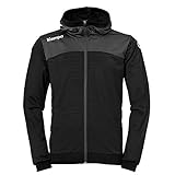 Kempa Herren Emotion 2.0 Kapuzenjacke, schwarz/Anthra, l