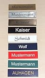 Gravola 1 Stueck-Klingelschild selbstklebend MADE IN GERMANY -Tuerschild-Namensschild-Briefkastenschild-mit-Gravur, Schwarz, Kunststoff
