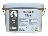 GOAT Rollputz - Streichputz 8kg | Innenbereich | für Wand und Decke | leicht zu Verarbeiten | weiß matt | gute Deckkraft | feine Struktur | atmungsaktiv | lösemittelfrei | individuell gestaltbar